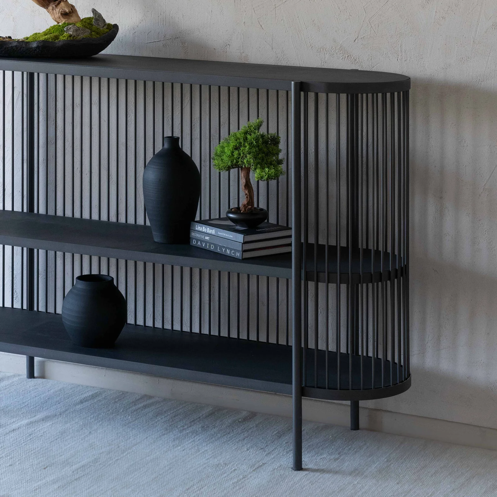 Anaya Handcrafted Wood and Steel Frame Console Image